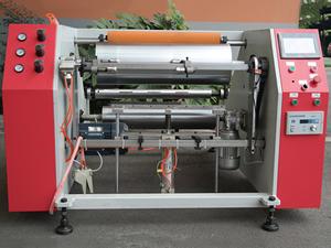 Máquina rebobinadora semiautomática de papel aluminio